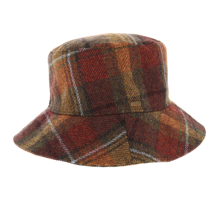 Rust Check 100% Wool Erin Bucket Hat