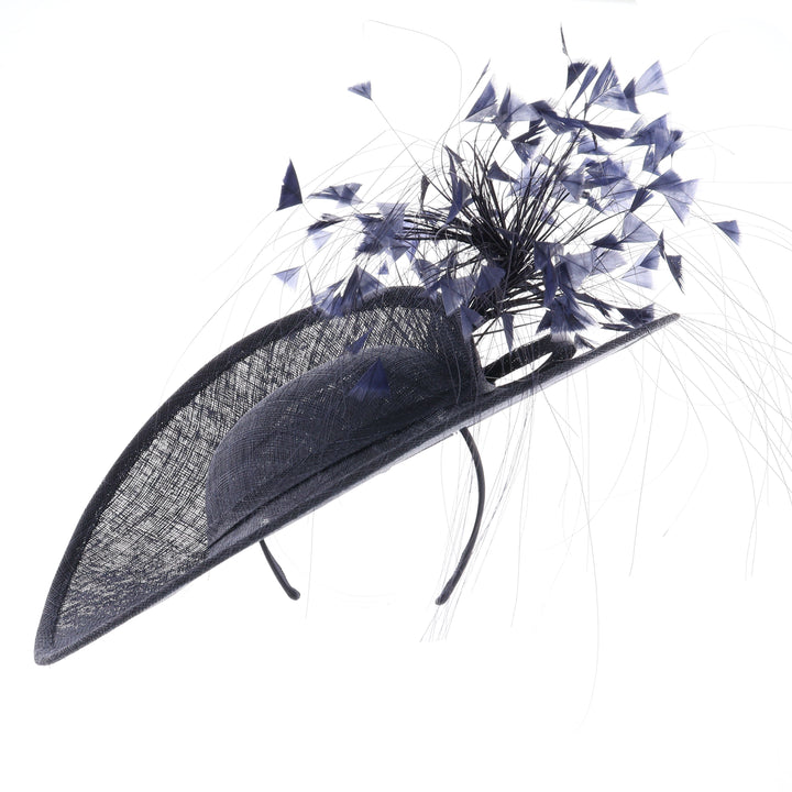 Navy 43cm Disc Headband Fascinator (113)