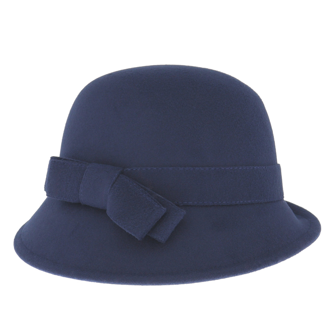 Women's Cloche With Bow Navy