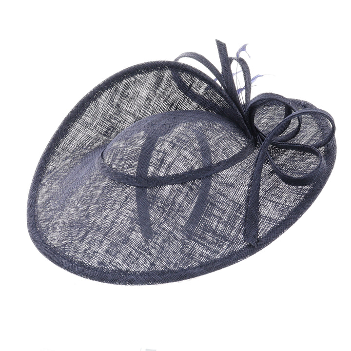 Navy 36cm Maddox Sweeping Disc Headband Fascinator (153)
