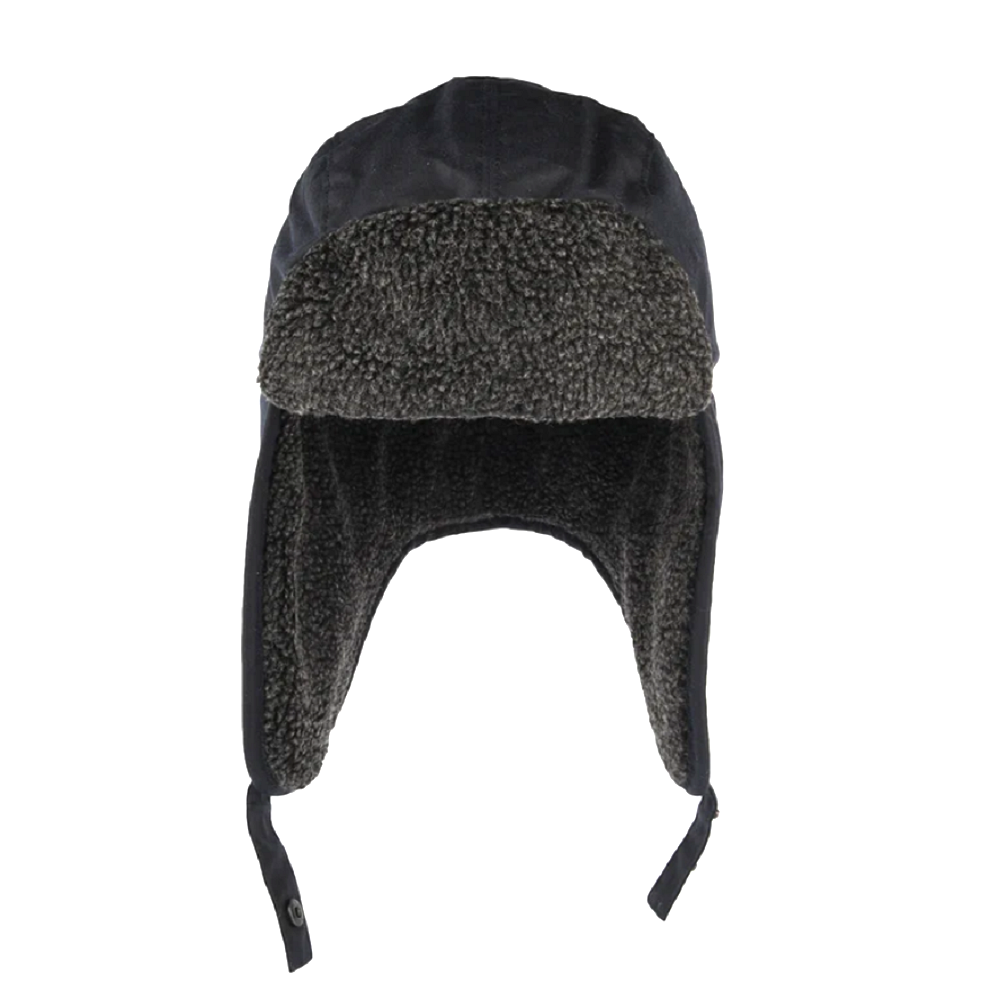 Failsworth Waxed Cotton Trapper Hat Navy
