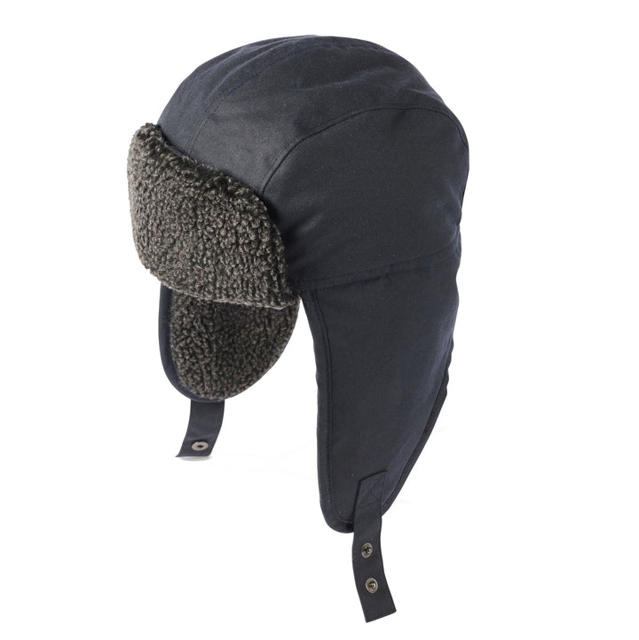Failsworth Waxed Cotton Trapper Hat Navy