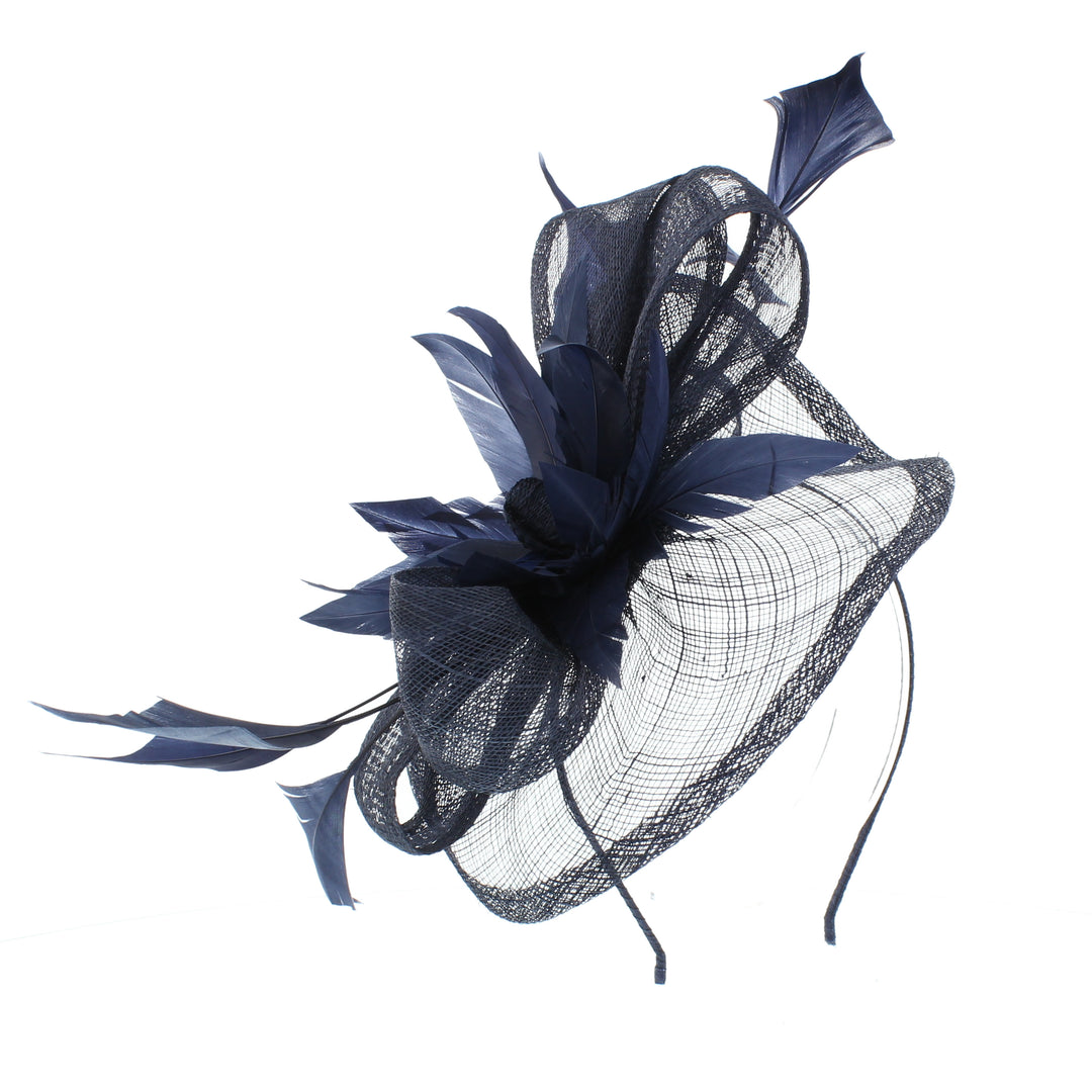 Navy Blue Carnation Headband Fascinator, from Elegance Boardmans