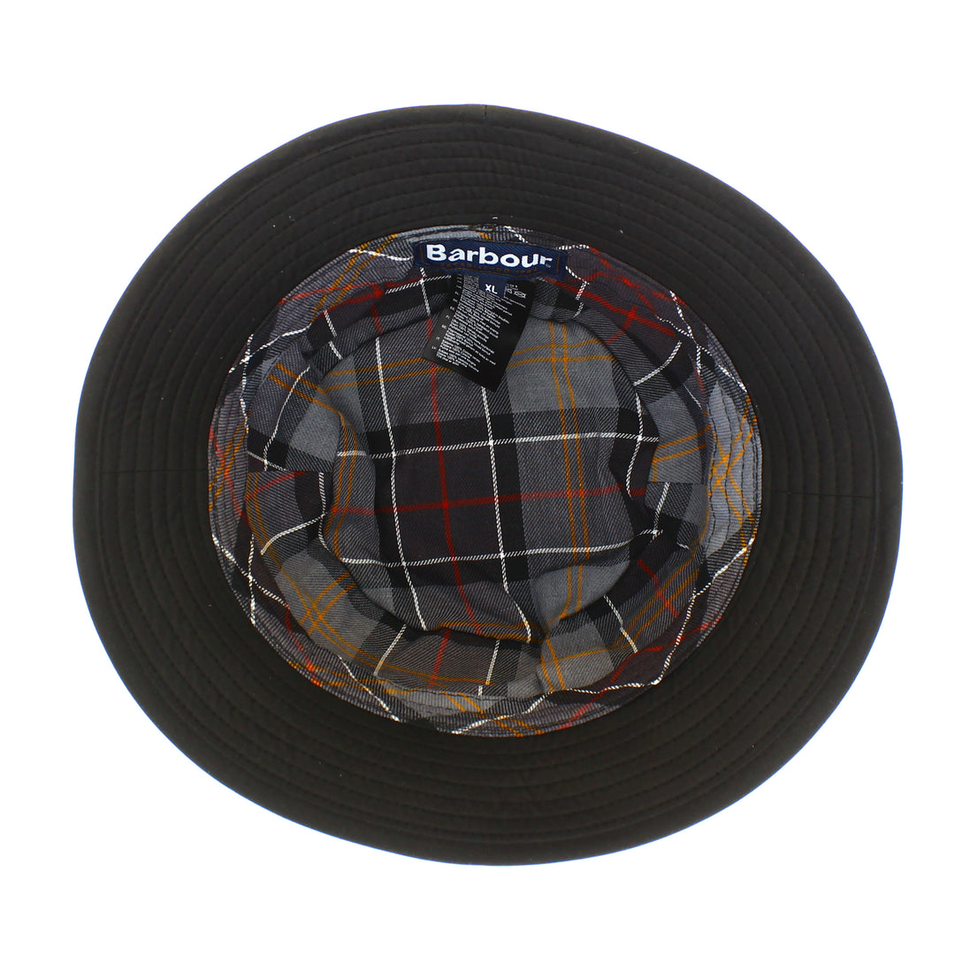 Barbour Waxed Cotton Bucket Hat Black