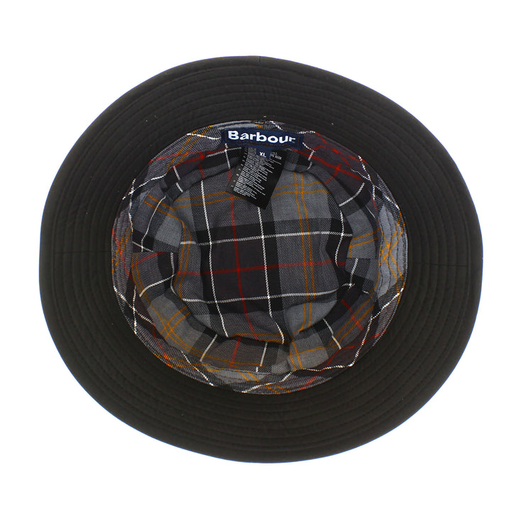 Barbour Waxed Cotton Bucket Hat Black