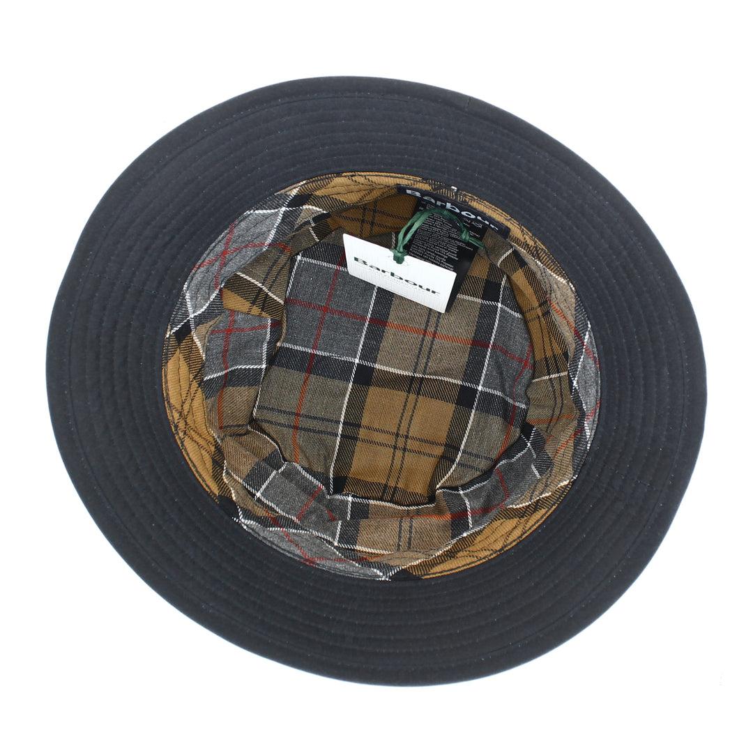 Barbour Waxed Cotton Bucket Hat Navy Blue