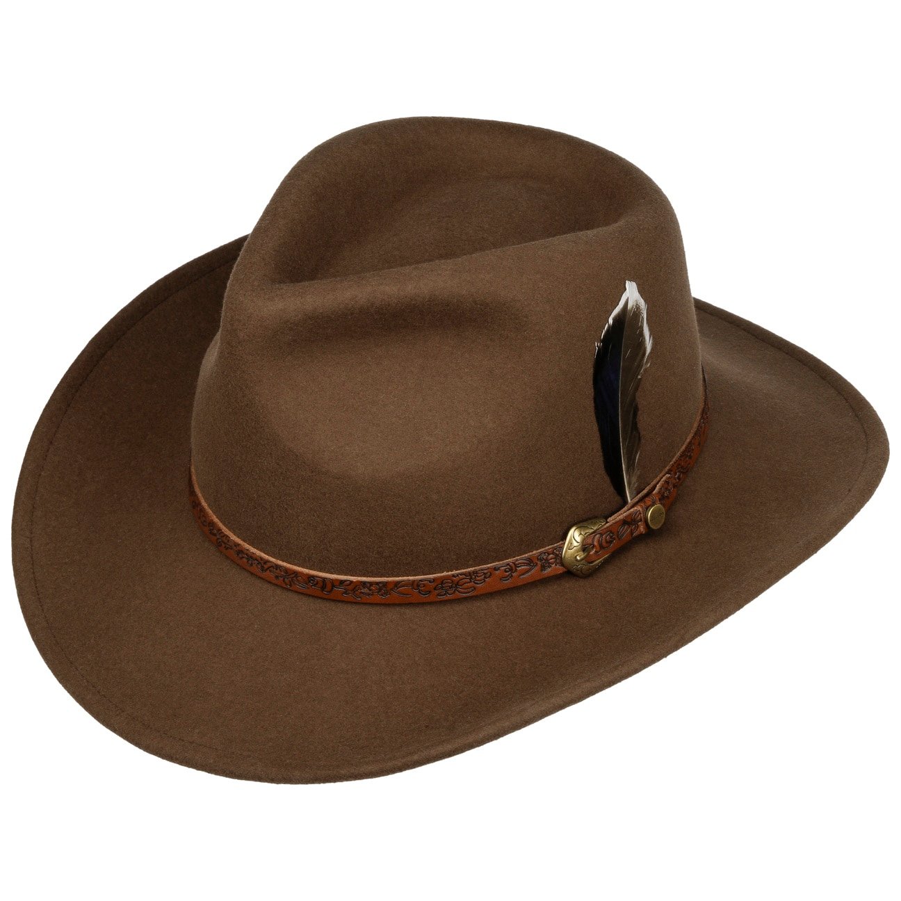 Stetson Norbeck Western Wool Hat Brown - The Hat Company