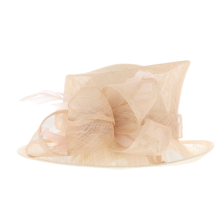 Nude Small Brim Victoria Sinamay Hat