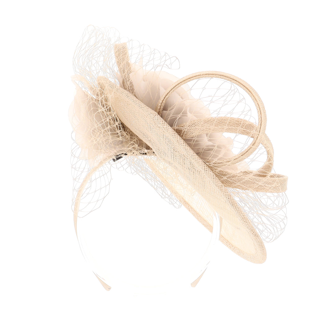 Metallic Almond Flower Decoration Small Headband Fascinator (OCF091)