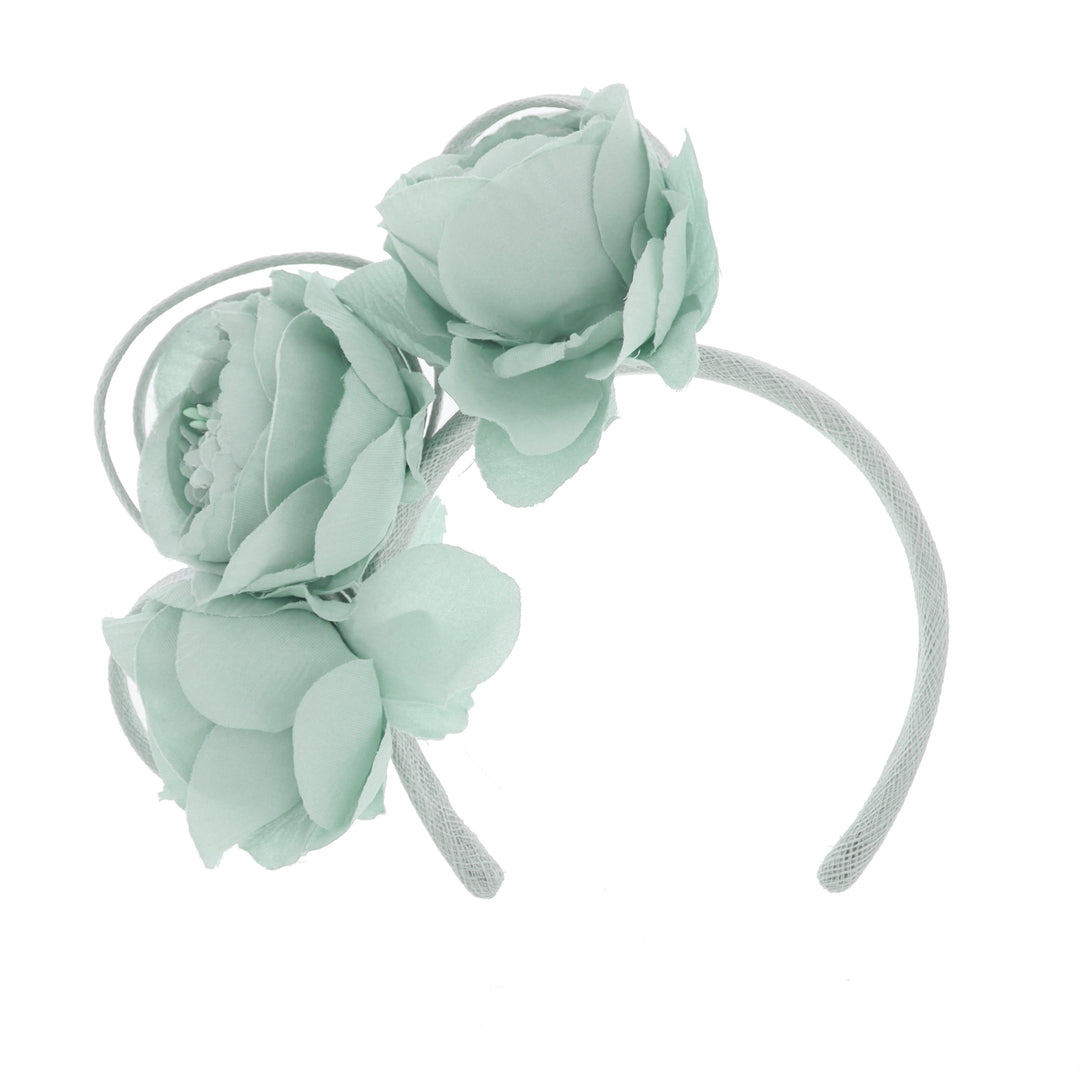 Sky Floral Sinamay Headband Fascinator, from Maddox