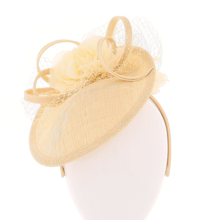 Champagne Flower Decoration Small Headband Fascinator (OCF091)