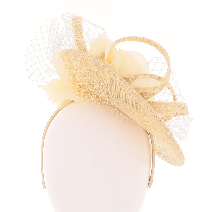 Champagne Flower Decoration Small Headband Fascinator (OCF091)