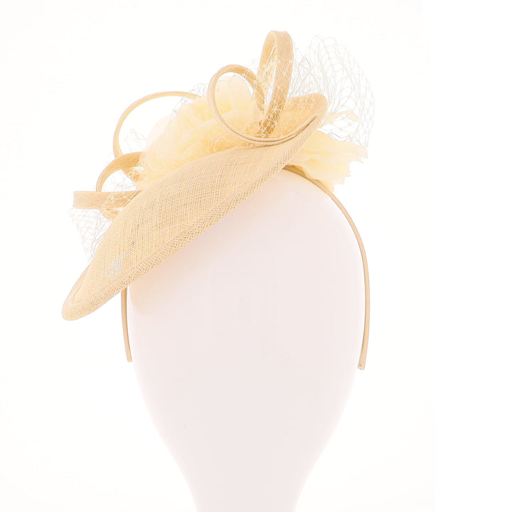 Champagne Flower Decoration Small Headband Fascinator (OCF091)