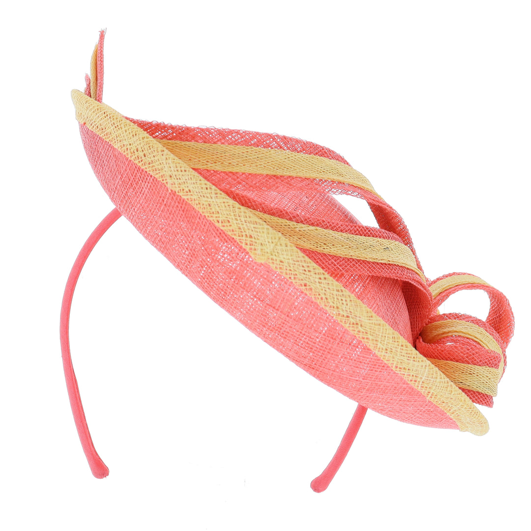 Pink & Yellow Maddox 23cm Headband Fascinator