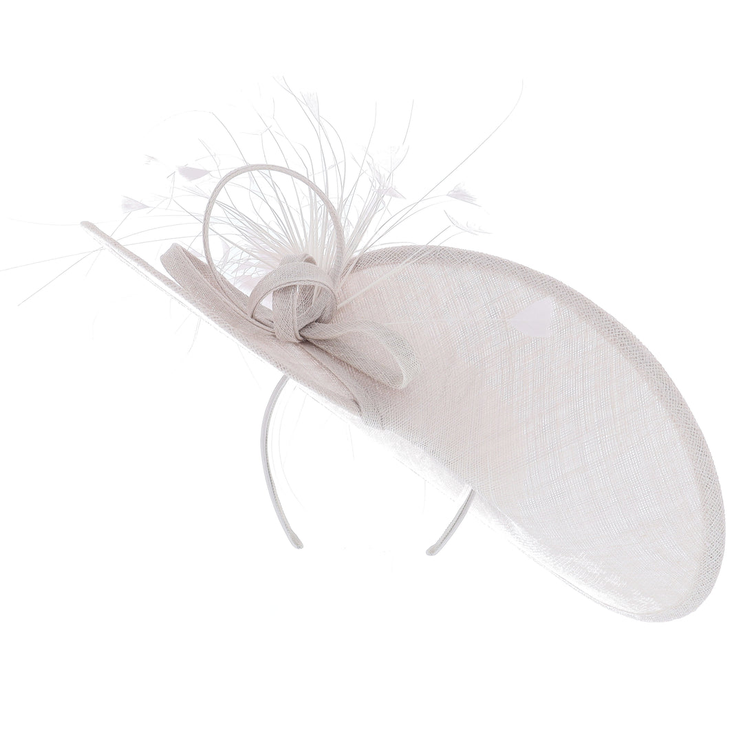 Silver 43cm Disc Headband Fascinator