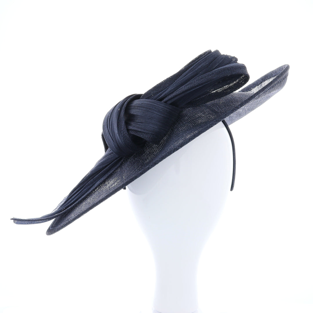 Navy Maddox 40cm Disc Headband Fascinator 135 The Hat Company