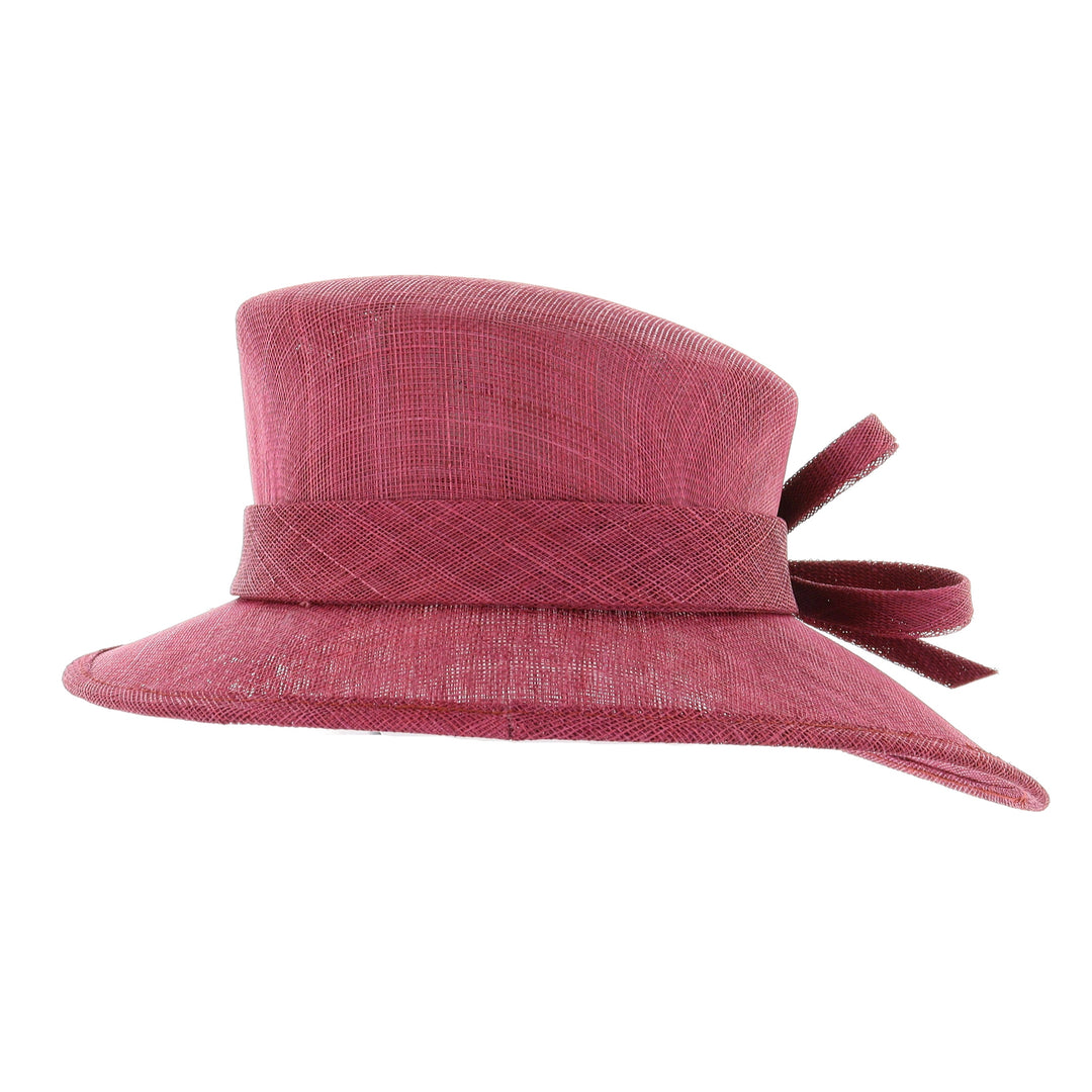 Plum Angled Brim Wedding Hat From Maddox