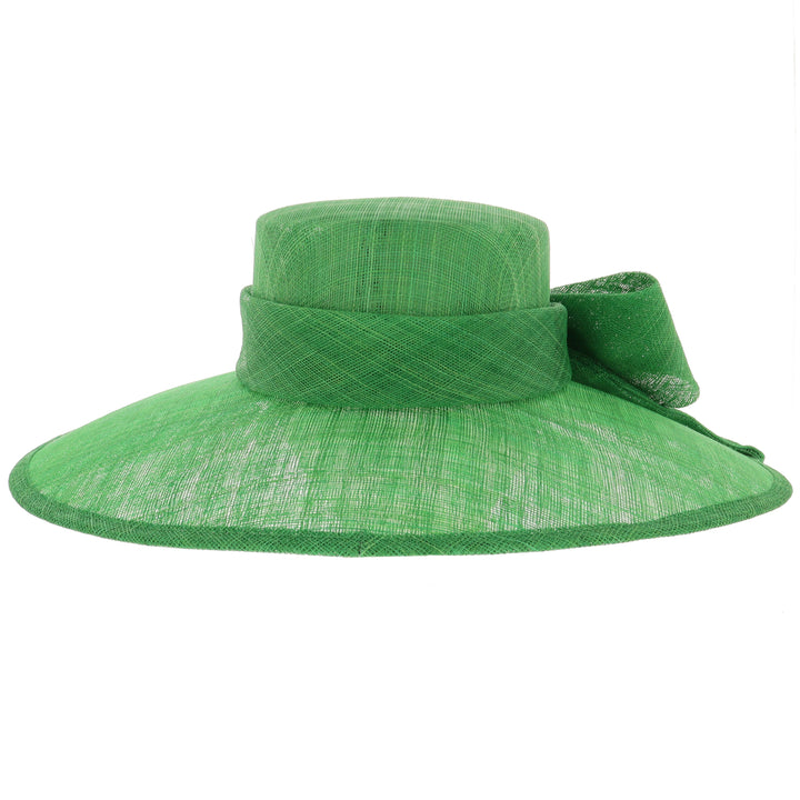 Emerald Green Large Brim Sinamay Wedding Hat