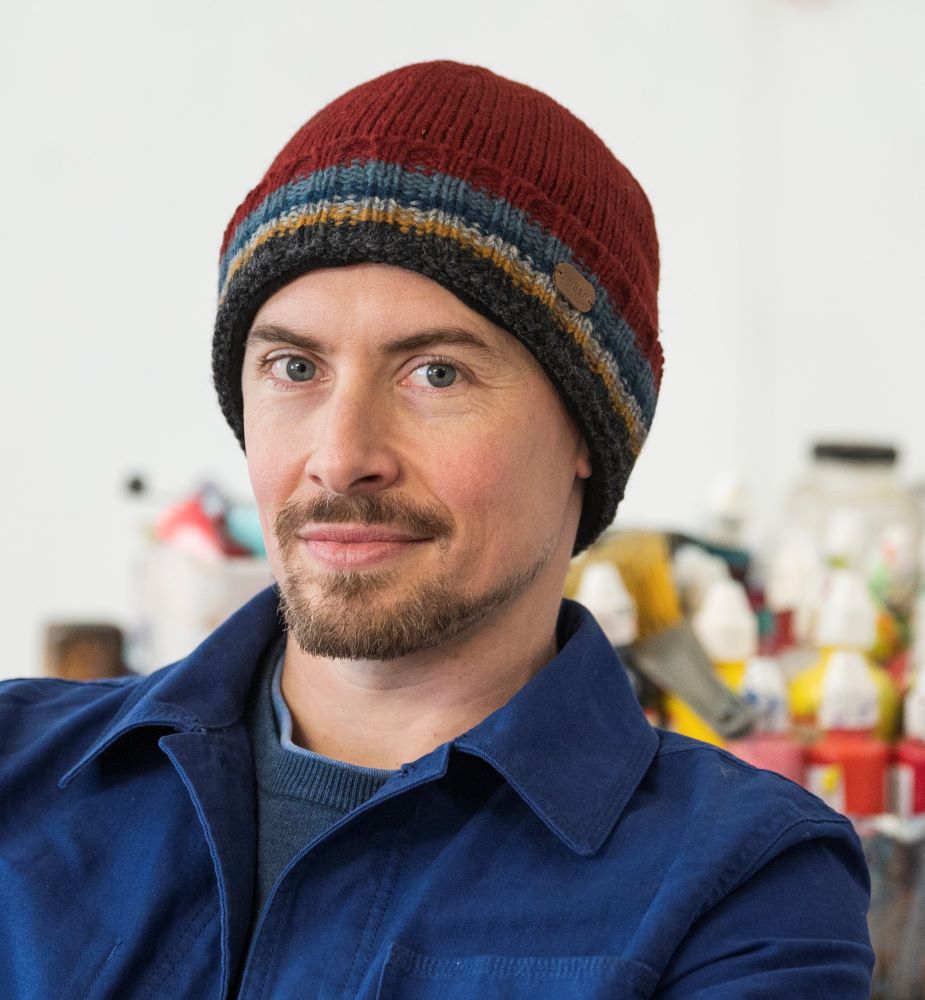 Kusan Wool Turn Up Beanie Hat Red