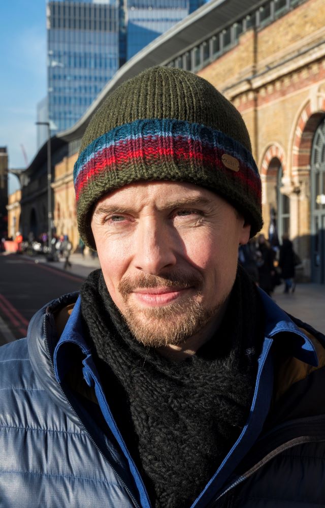 Kusan Wool Turn Up Beanie Hat Dark Green