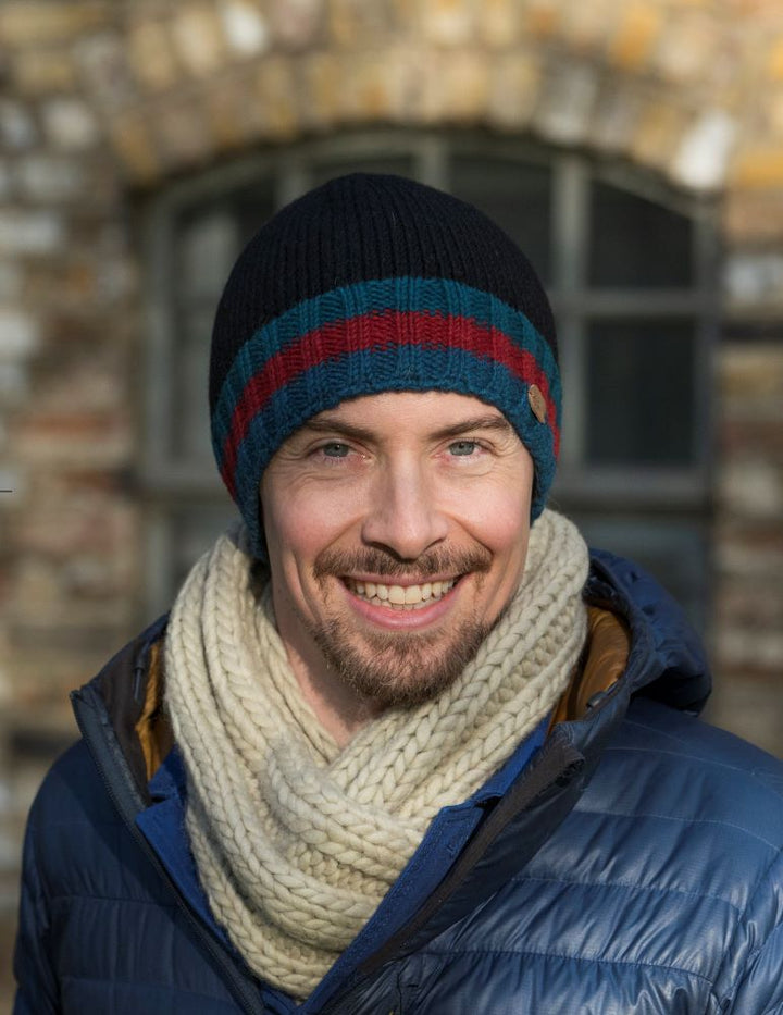 Kusan Wool Beanie Hat Black