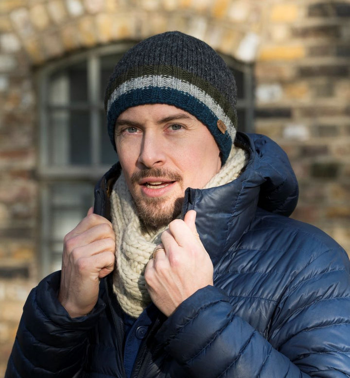Kusan Wool Beanie Hat Charcoal