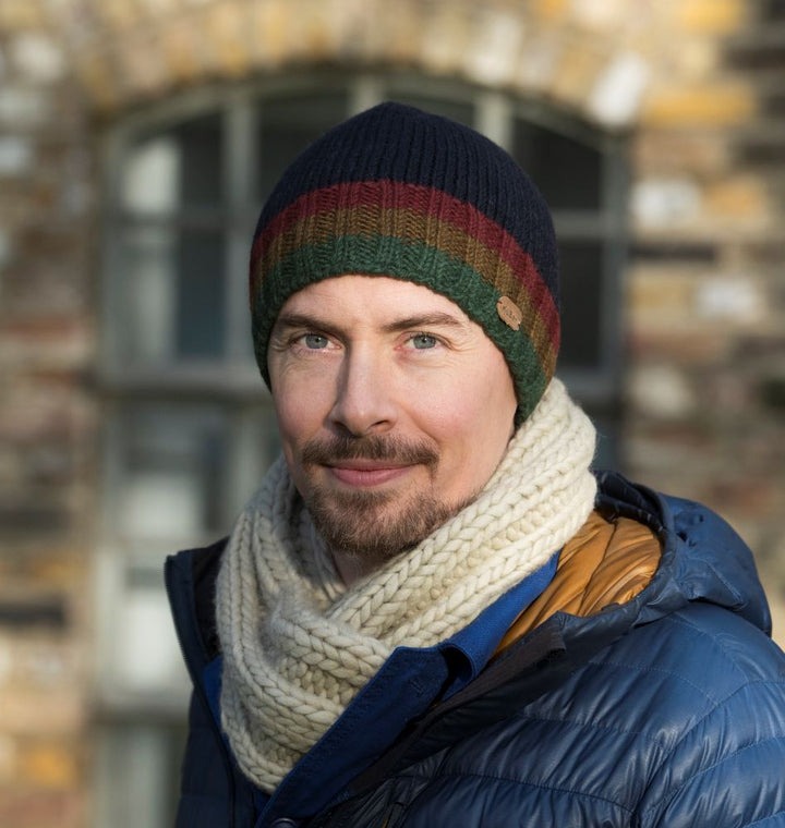 Kusan Wool Beanie Hat Navy