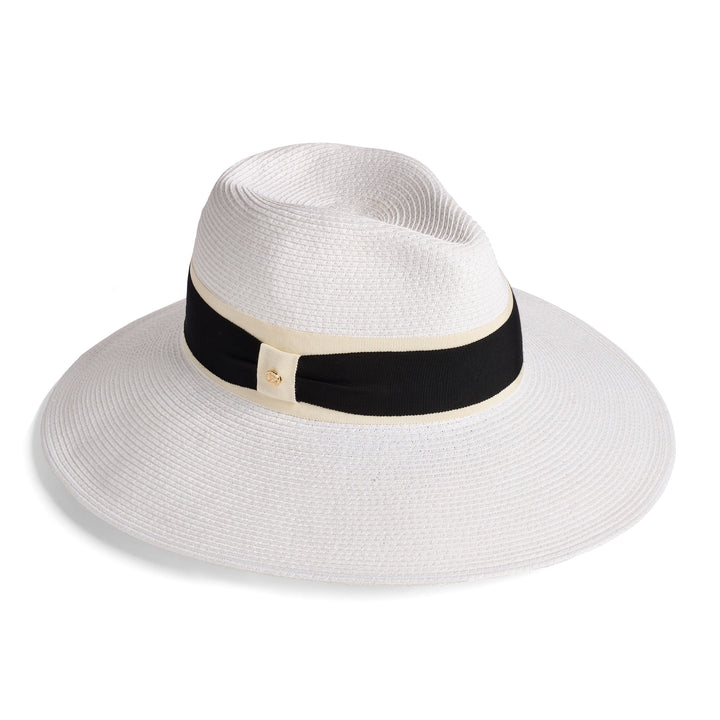 Positano Women's Extra Wide Brim Sun Hat in White, from Failsworth