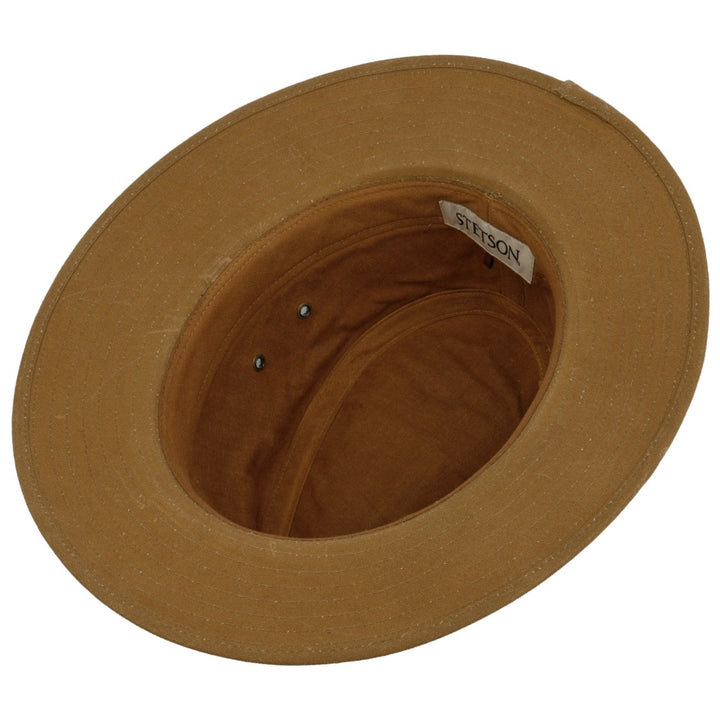 Stetson Park River Traveller Outdoor Hat in Brown Waxed Cotton