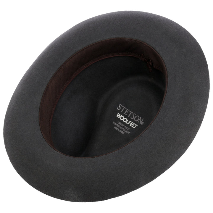 Stetson Pinehurst Wool Fedora Hat Grey