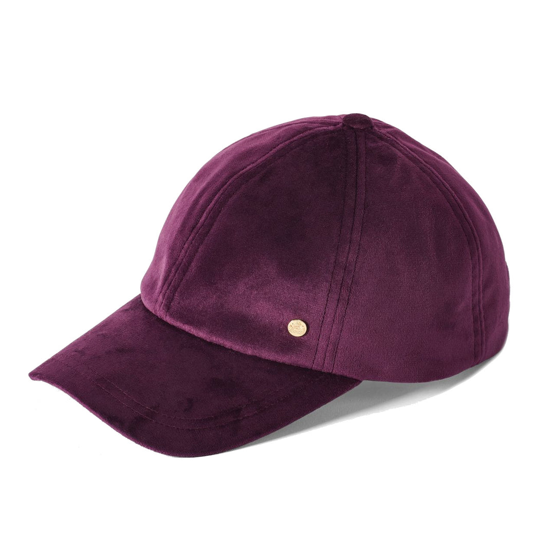 Failsworth Women's Velvet Baseball Cap Plum