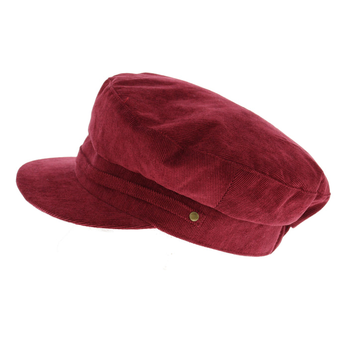 Ladies Corduroy Mariner Cap - Red