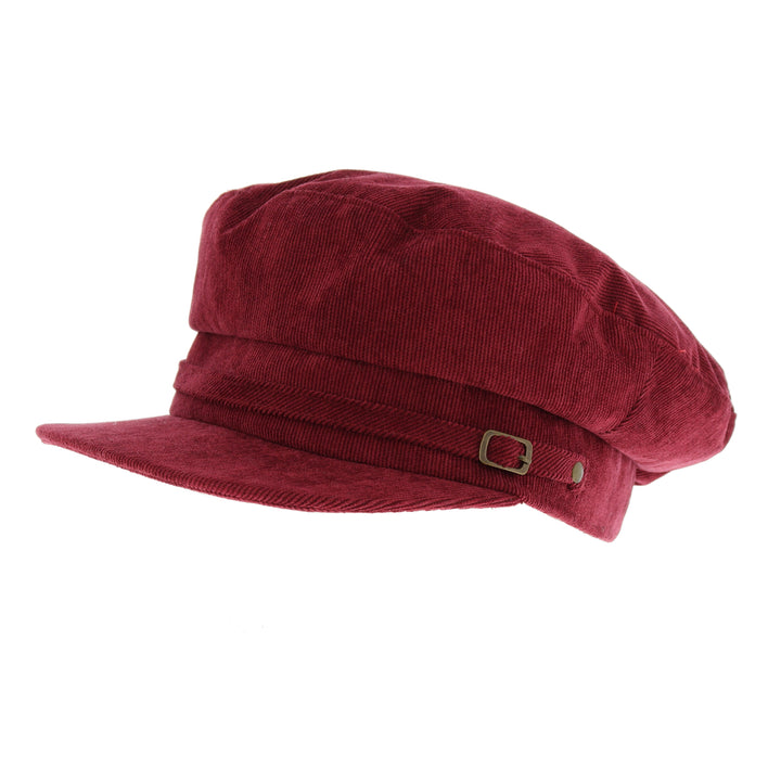 Ladies Corduroy Mariner Cap - Red