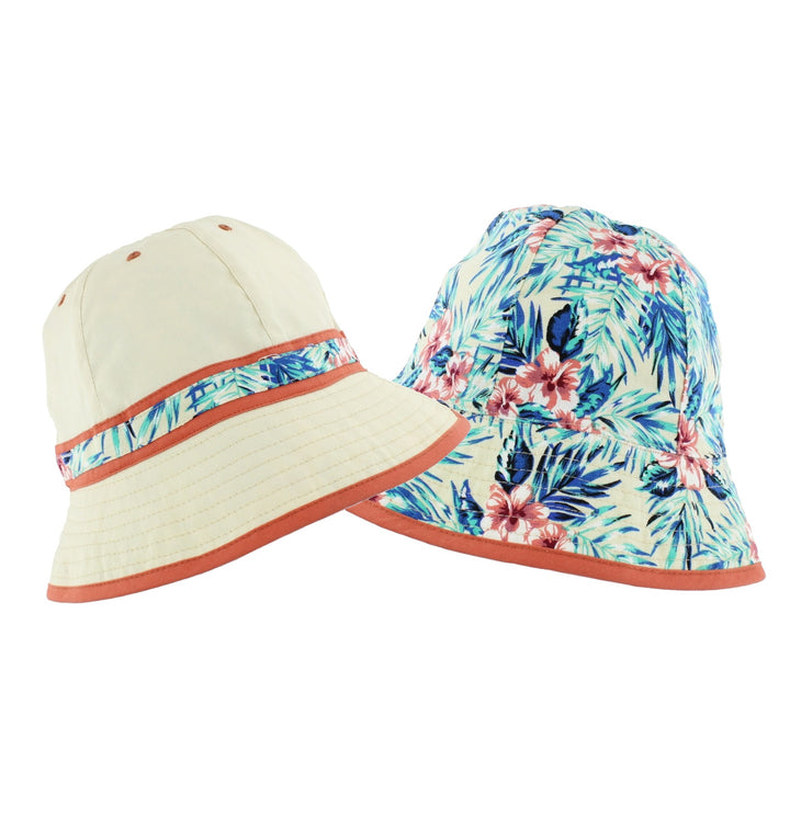 Ladies Reversible Summer Floral Bucket Hat