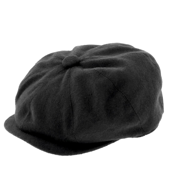 Rob Wool Blend Bakerboy Cap - Black