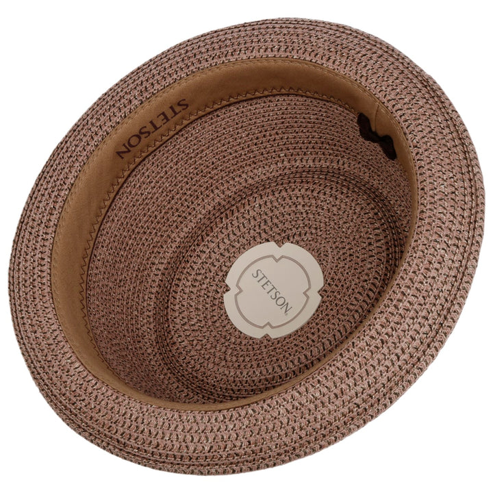 Stetson Robstown Straw Toyo Pork Pie Hat Oldrose
