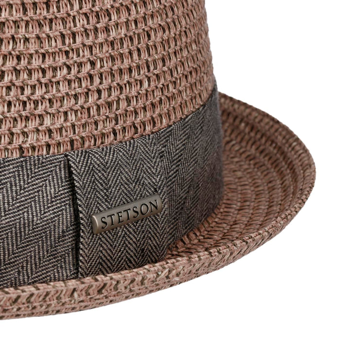 Stetson Robstown Straw Toyo Pork Pie Hat Oldrose