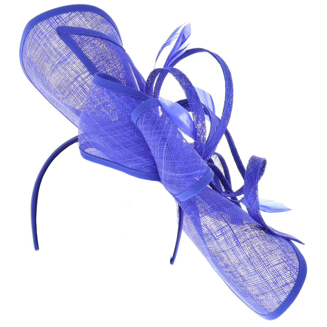 Cobalt Blue Large Disc Headband Fascinator 'Roma'