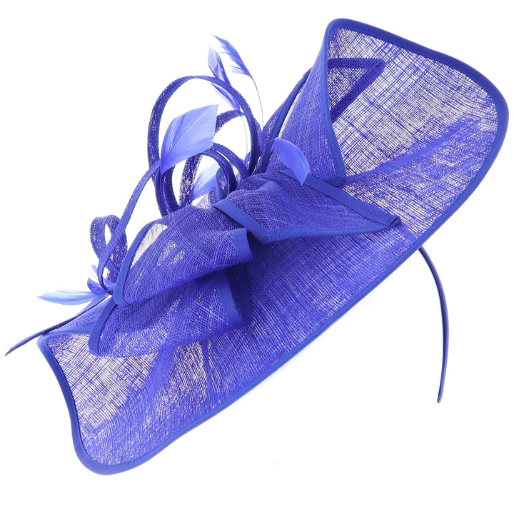 Cobalt Blue Large Disc Headband Fascinator 'Roma'