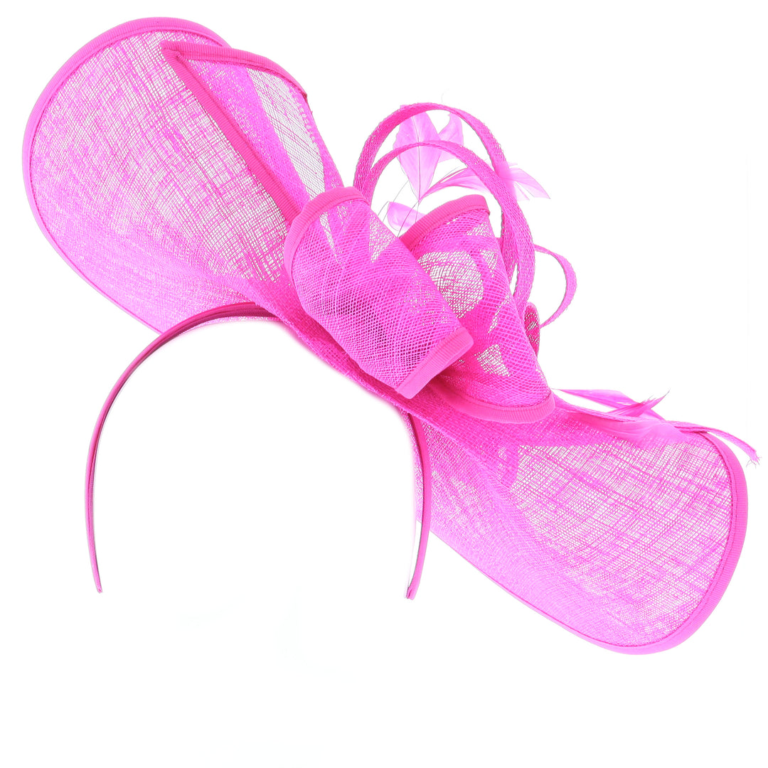Fuchsia Pink Large Disc Headband Fascinator 'Roma'