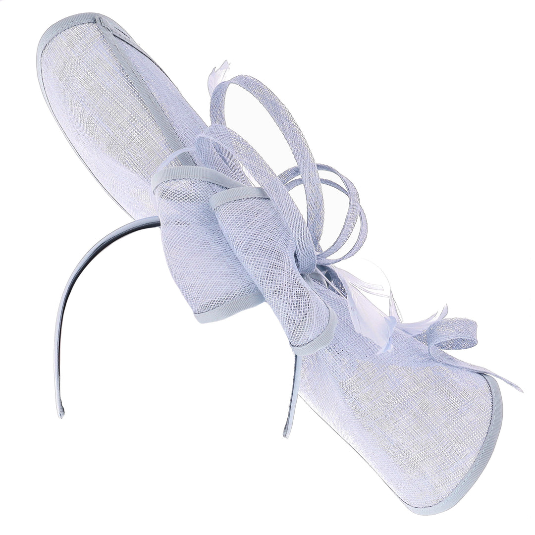 Light Blue Large Disc Headband Fascinator 'Roma'