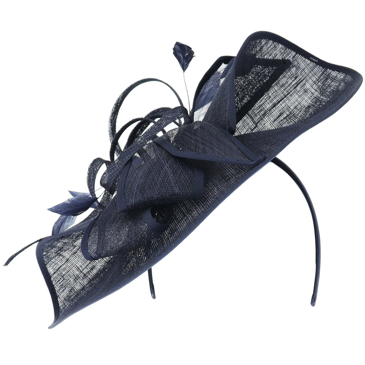 Navy Large Disc Headband Fascinator 'Roma'