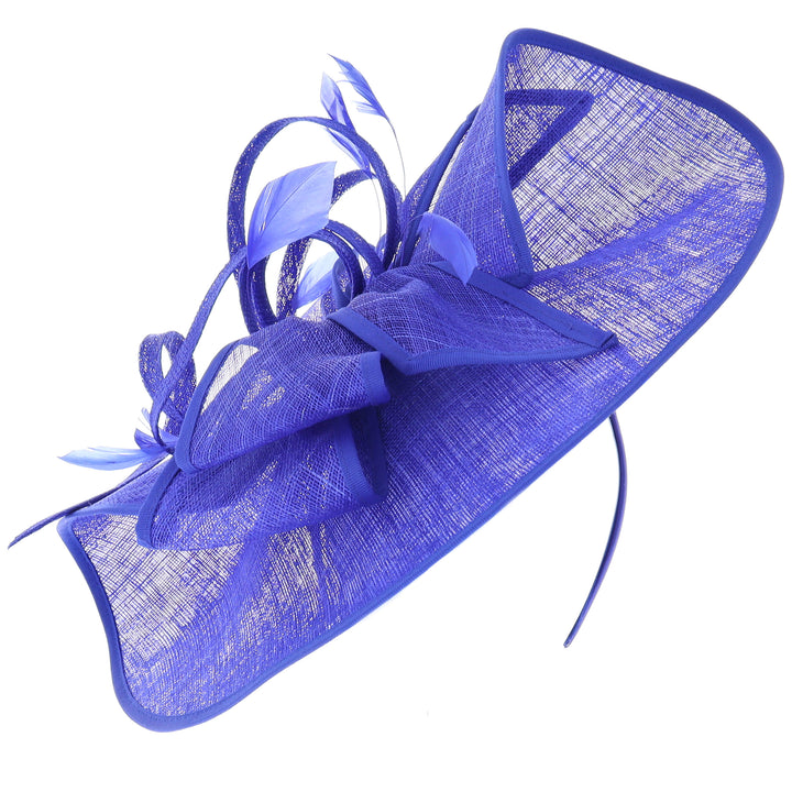 Cobalt Blue Large Disc Headband Fascinator 'Roma'