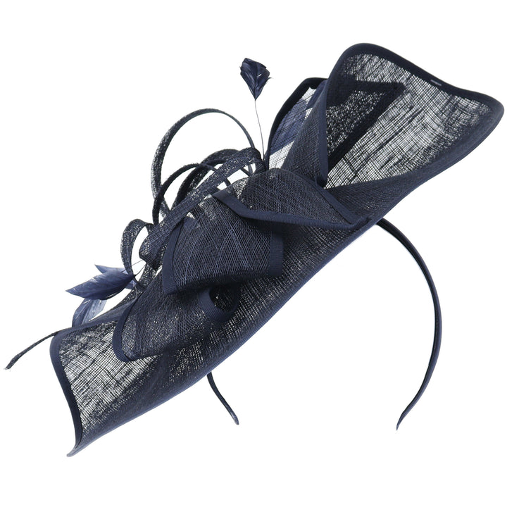 Navy Large Disc Headband Fascinator 'Roma'