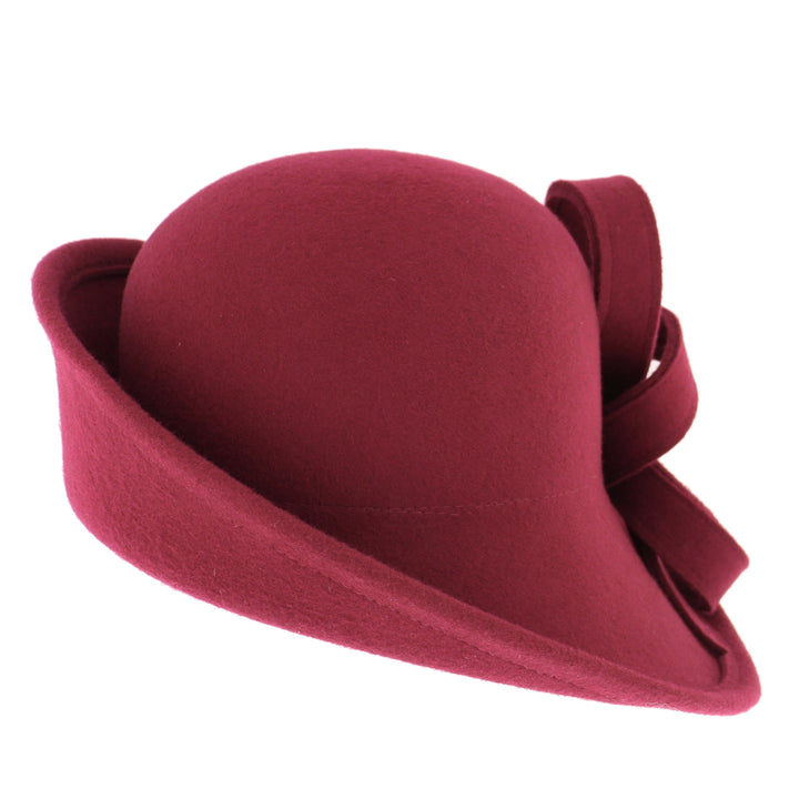 Whiteley Turned Up Brim Cloche in Rosehip