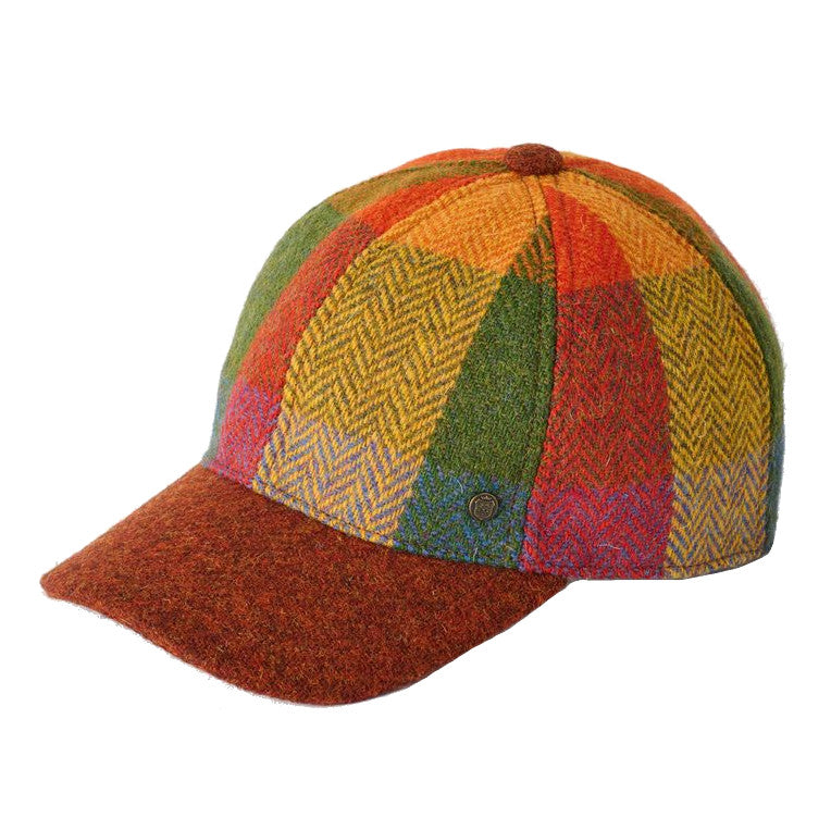Failsworth Harris Tweed Rust Check Baseball Cap