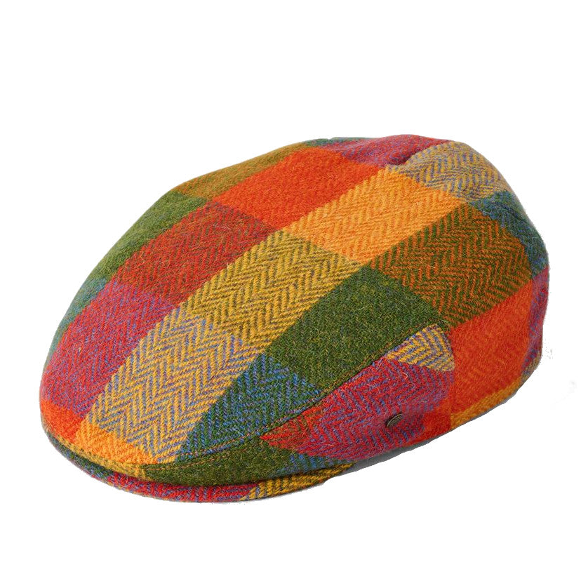 Failsworth Stornoway Harris Tweed Flat Cap in Rust