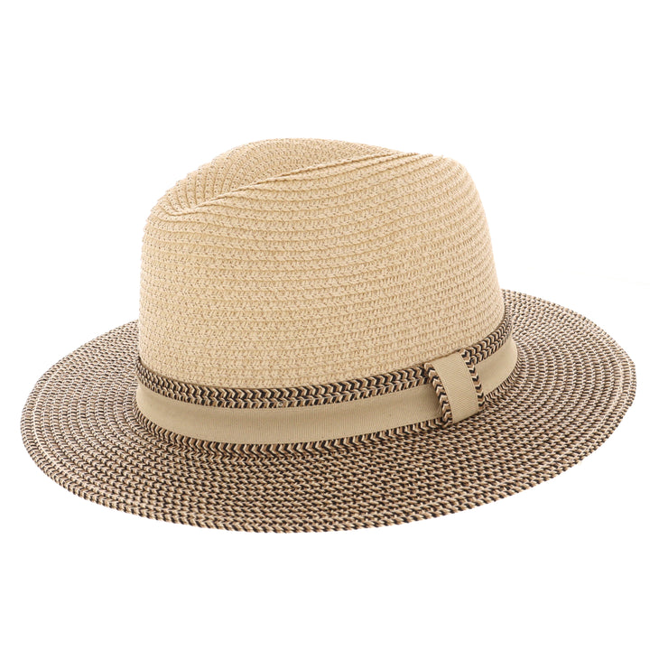 Summer Straw Fedora Hat Natural