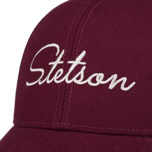 Stetson Classic Lettering Baseball Cap Bordeaux