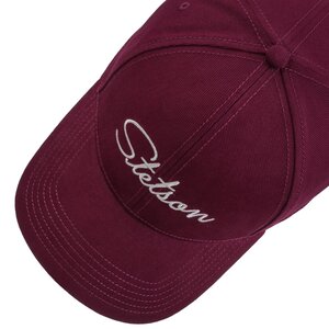Stetson Classic Lettering Baseball Cap Bordeaux